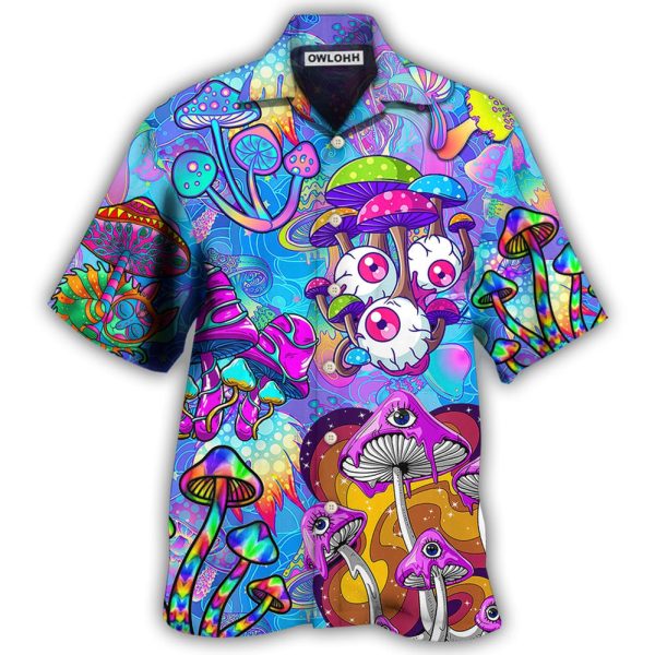 Hippie Mushroom Colorful Cool Style - Hawaiian Shirt Jezsport.com