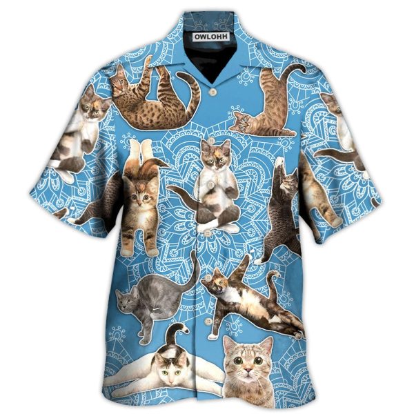 Yoga Cat Lover Mandala - Hawaiian Shirt Jezsport.com