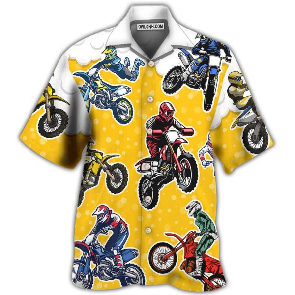 Beer I Like Beer And Motocross Style - Hawaiian Shirt Jezsport.com