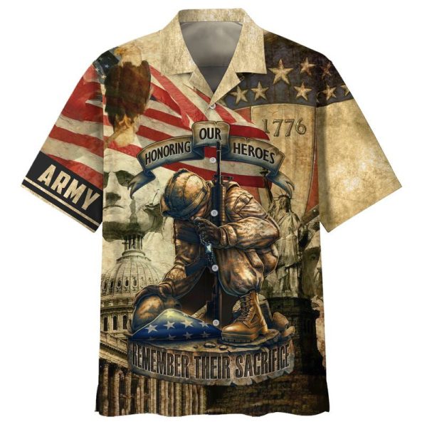 1776 Honoring Our Heroes Remember Their Sacrifice Hawaiian Shirt Jezsport.com