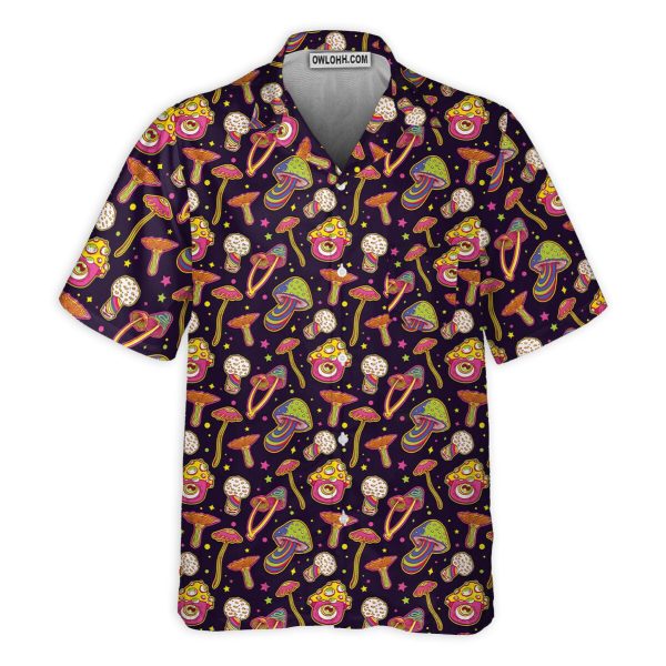 DnD Trippy Mushroom Pattern - Hawaiian Shirt Jezsport.com