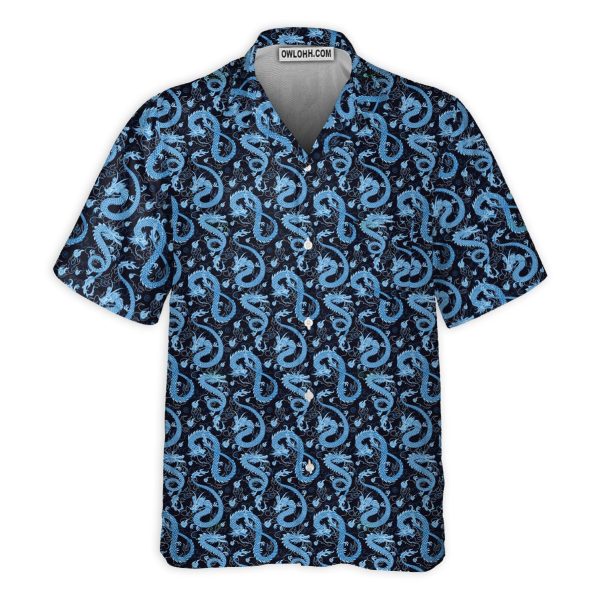 DnD Dragon Black And Blue Style - Hawaiian Shirt Jezsport.com