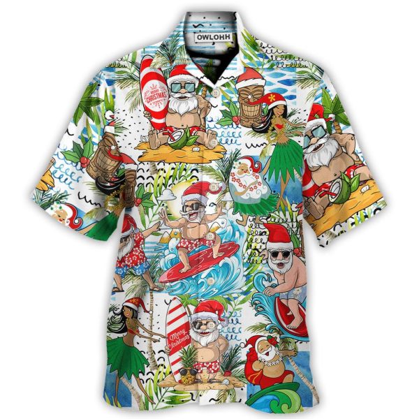 Christmas Santa Aloha Beach Vibe - Hawaiian Shirt Jezsport.com