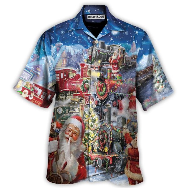 Christmas Santa's Express Train - Hawaiian Shirt Jezsport.com