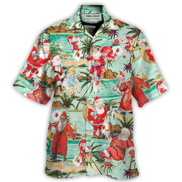 Christmas Santa Vacation Beach Joyful - Hawaiian Shirt Jezsport.com