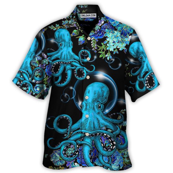 Octopus With Flower Beauttiful Day - Hawaiian Shirt Jezsport.com