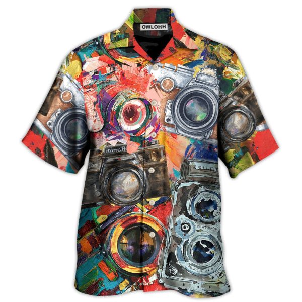 Camera Vintage Colorful Retro - Hawaiian Shirt Jezsport.com