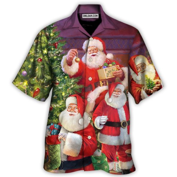 Christmas Funny Santa Claus Gift For Xmas So Happy - Hawaiian Shirt Jezsport.com