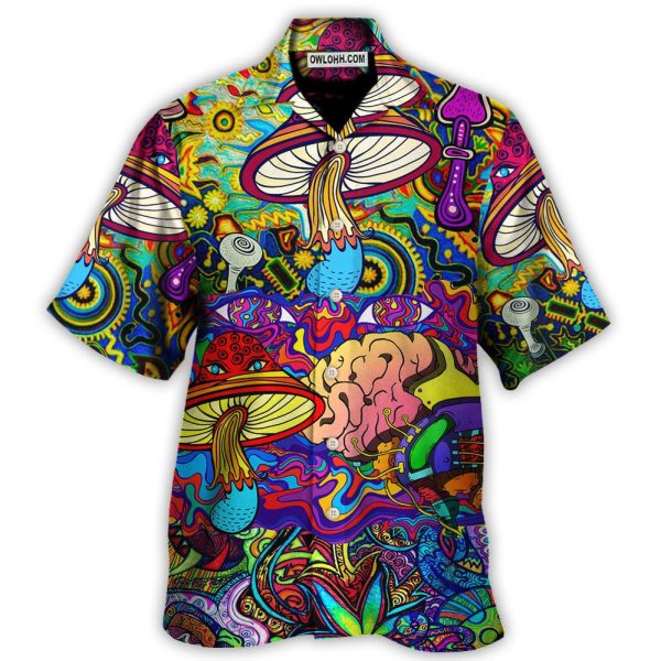 Hippie Mushroom Colorful Lover - Hawaiian Shirt Jezsport.com