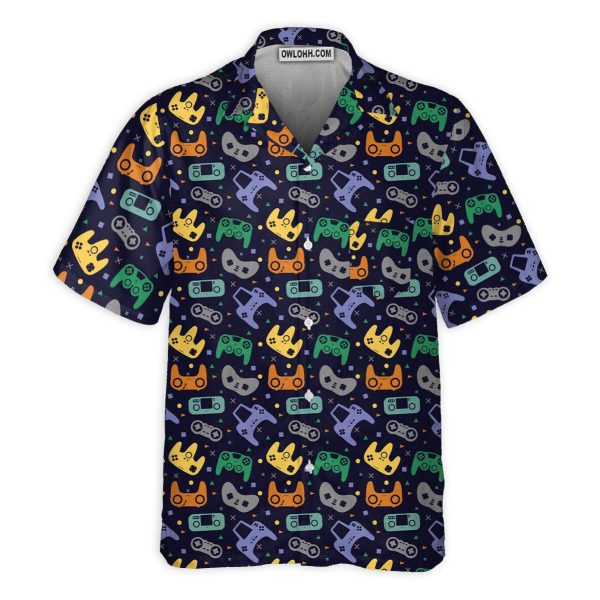 DnD Game Controller Black Pattern - Hawaiian Shirt Jezsport.com