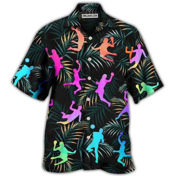 Handball Watercolor Colorful Tropical - Hawaiian Shirt Jezsport.com