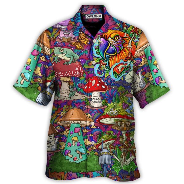 Hippie Mushroom Peace Lover - Hawaiian Shirt Jezsport.com