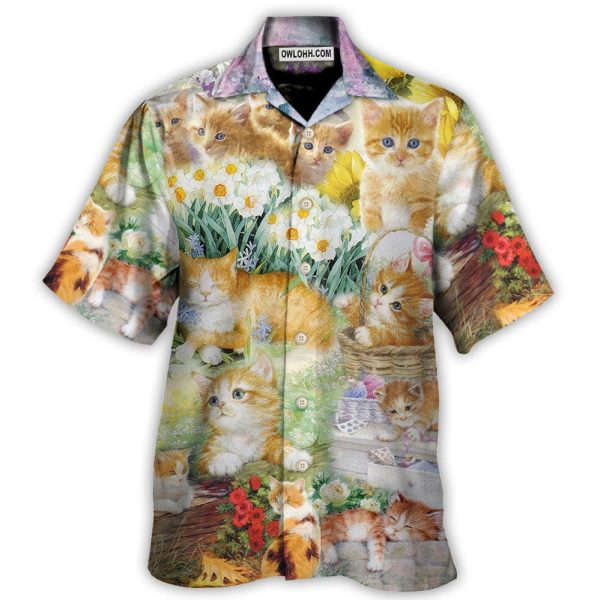 Cat Kitty Lover Art - Hawaiian Shirt Jezsport.com