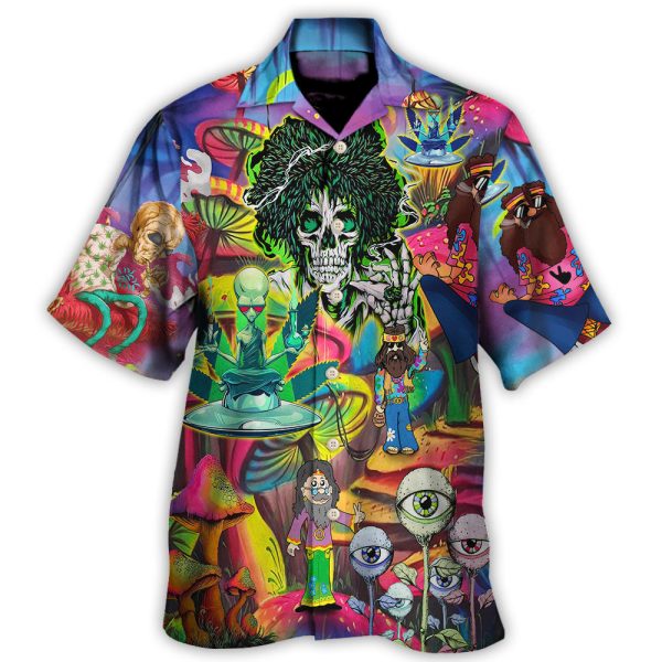 Hippie Skull Cool Life - Hawaiian Shirt Jezsport.com