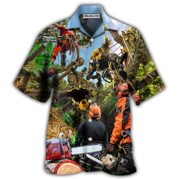 Arborist Tree Surgeon Climbing Tree Continuous - Hawaiian Shirt Jezsport.com