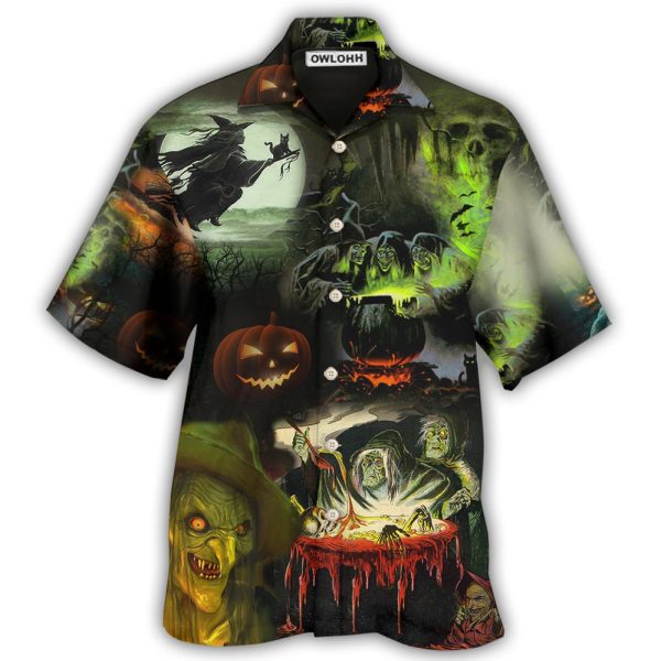 Halloween Witches Noticed You With Smoke - Hawaiian Shirt Jezsport.com