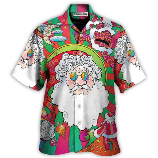 Christmas Santa Claus Psychedelic Colorful - Hawaiian Shirt Jezsport.com