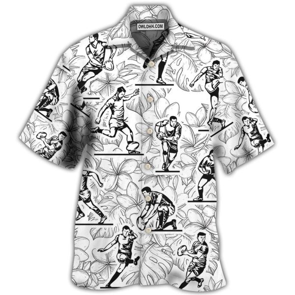 Rugby Tropical Leaf Ball Games - Hawaiian Shirt Jezsport.com