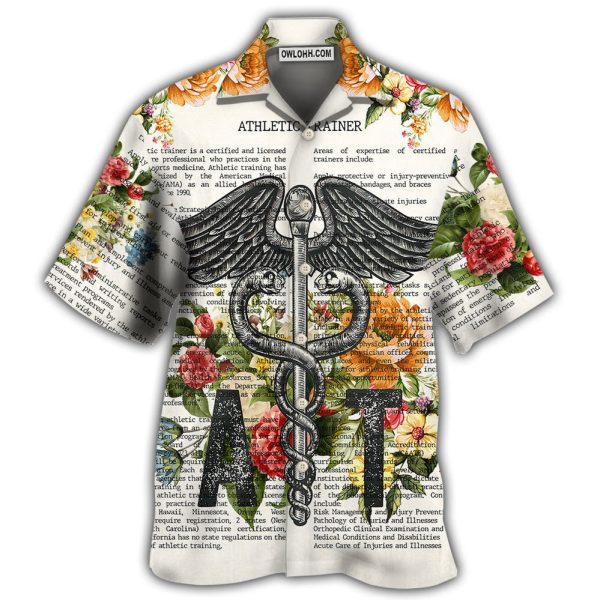 Athletic Trainer Dictionary Floral - Hawaiian Shirt Jezsport.com