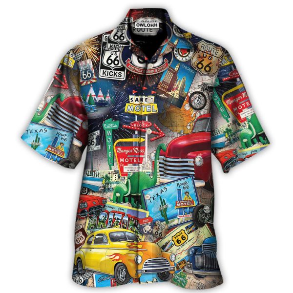 Car Route 66 Road Trip Puzzle - Hawaiian Shirt Jezsport.com