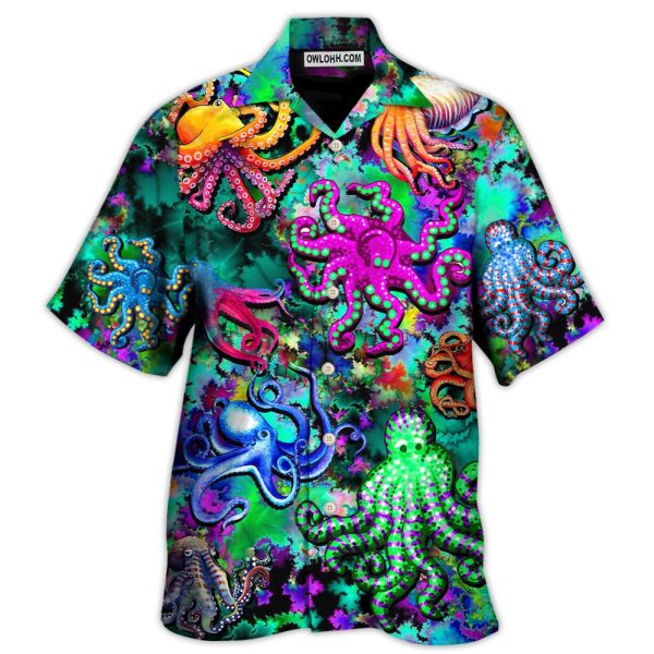 Octopus Light Colorful Lover Art Style - Hawaiian Shirt Jezsport.com