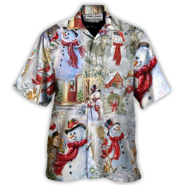 Christmas Snowman Merry Xmas - Hawaiian Shirt Jezsport.com