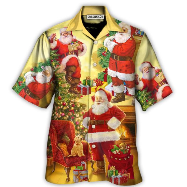 Christmas Santa Claus Story Happy Xmas Art Style - Hawaiian Shirt Jezsport.com