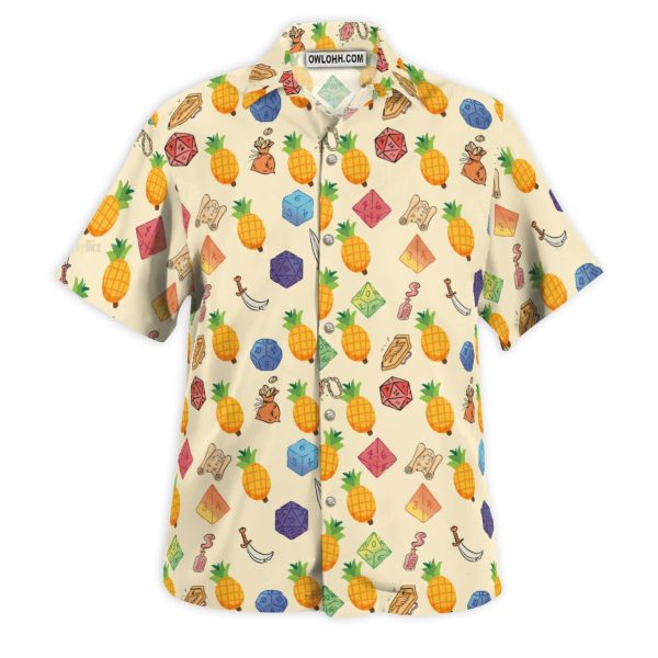 DnD Monsters Pineapple Diamond Pattern - Hawaiian Shirt Jezsport.com