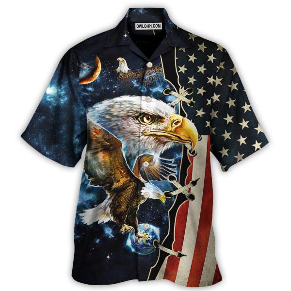 America Eagle Amazing Galaxy - Hawaiian Shirt Jezsport.com