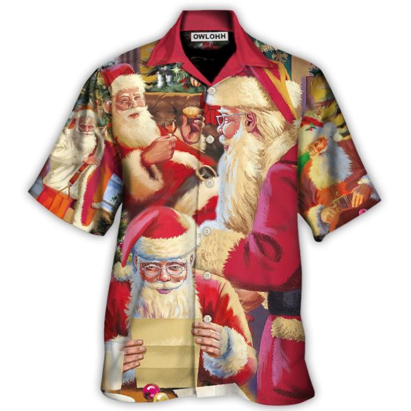 Christmas Santa Claus Story Happy Xmas Art Style - Hawaiian Shirt Jezsport.com