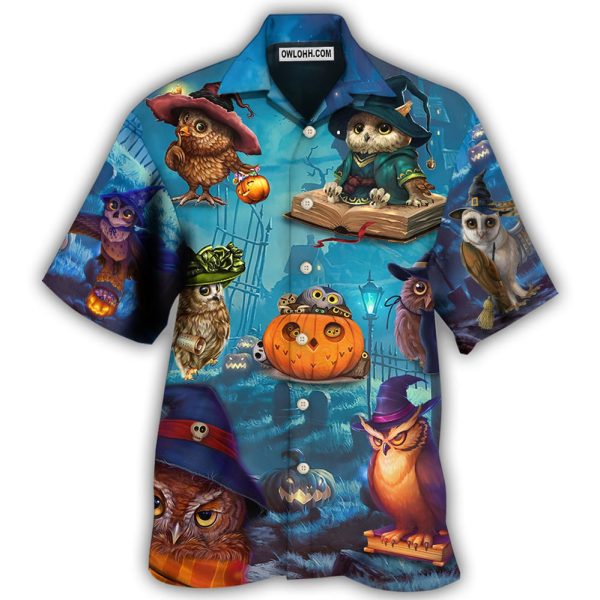 Halloween Owl Witch Sky Night - Hawaiian Shirt Jezsport.com