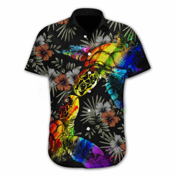 Colorful Turtle - Pride LGBT - Hawaiian Shirt Jezsport.com