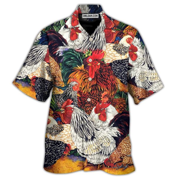 Chicken Farm Awesome Love Life - Hawaiian Shirt Jezsport.com