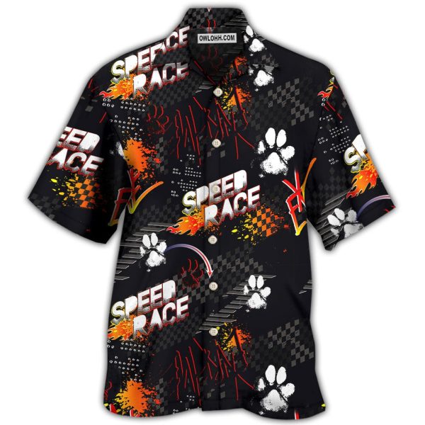 Car Racing I Like Racing And Dogs - Hawaiian Shirt Jezsport.com