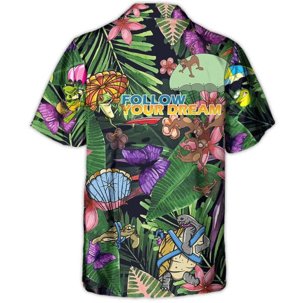 Parasailing Follow Your Dream Animal - Hawaiian Shirt Jezsport.com