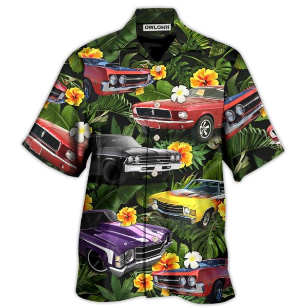 Muscle Car Tropical Vibe - Hawaiian Shirt Jezsport.com