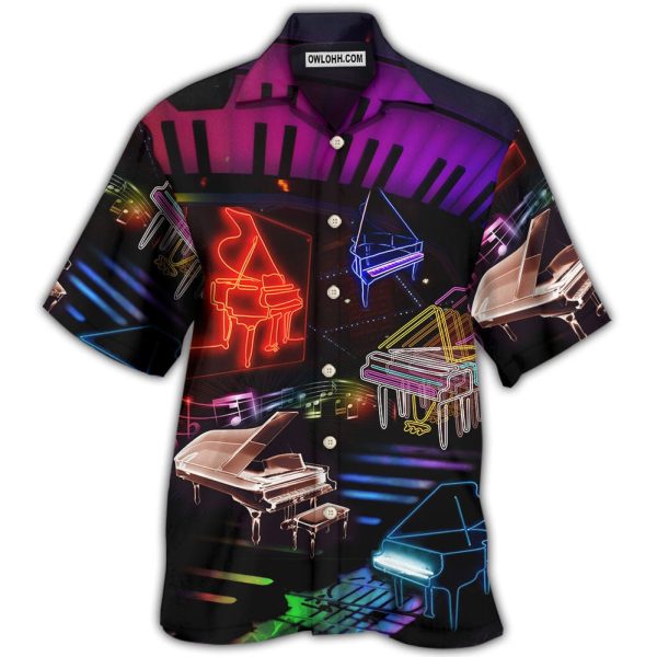 Piano Neon Style Music Lover - Hawaiian Shirt Jezsport.com