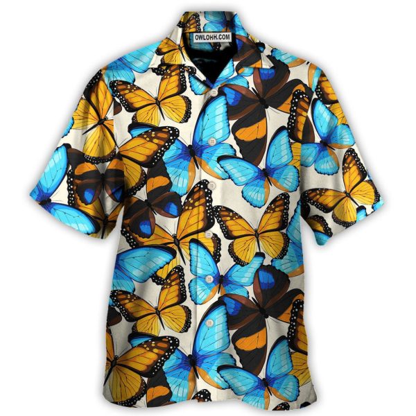 Butterfly Abstract Colorful Vintage - Hawaiian Shirt Jezsport.com