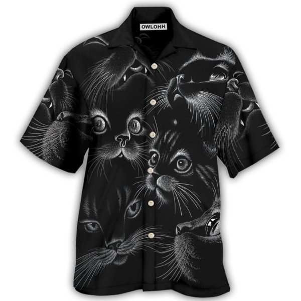 Black Cat Awesome Amazing Style - Hawaiian Shirt Jezsport.com