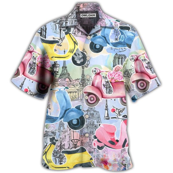 Scooter And City Art - Hawaiian Shirt Jezsport.com