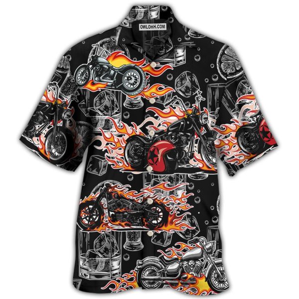 Motorcycle I Like Motorcycles And Whiskey - Hawaiian Shirt Jezsport.com