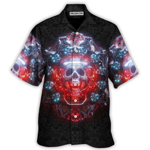 Skull Electric Dream Or Die - Hawaiian Shirt Jezsport.com