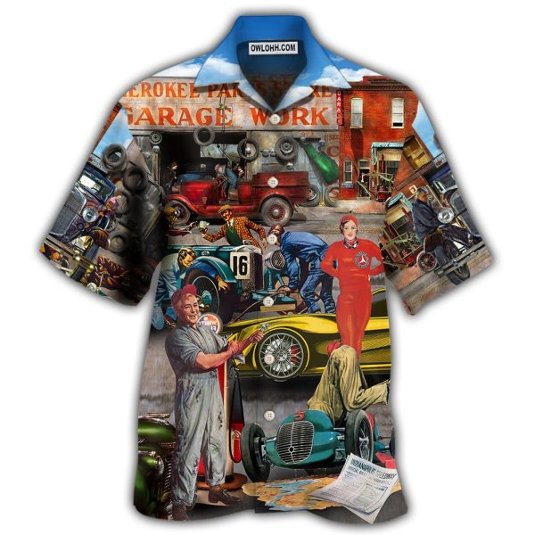 Auto Mechanic Retro Car - Hawaiian Shirt Jezsport.com