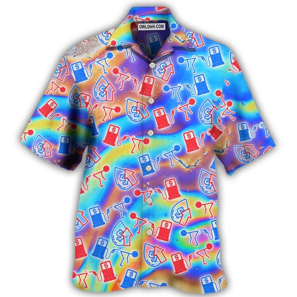 Gas Pump Oil Fuel Petrol - Hawaiian Shirt Jezsport.com