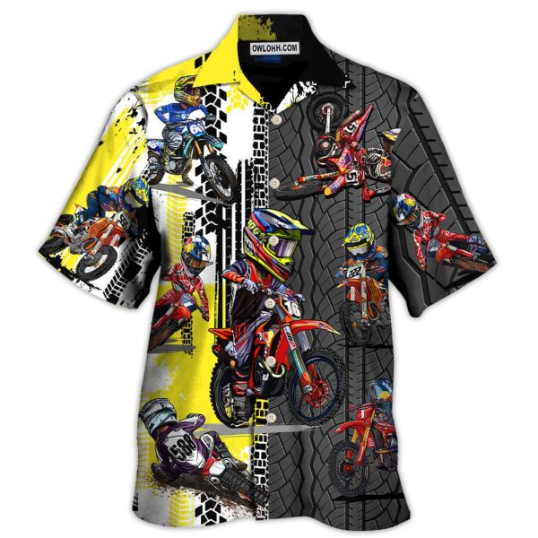 Motocross Racing Lover Motorcycle Art Style - Hawaiian Shirt Jezsport.com