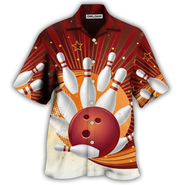 Bowling Strike Amazing Game Retro Style - Hawaiian Shirt Jezsport.com