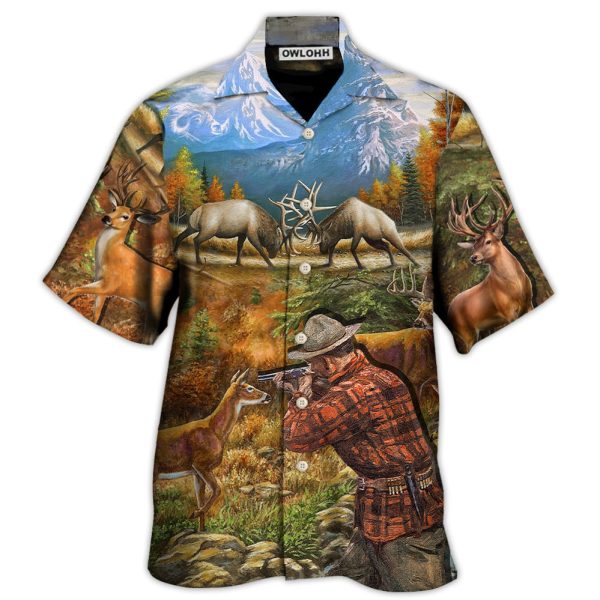 Hunting Deer Cool Art Style - Hawaiian Shirt Jezsport.com