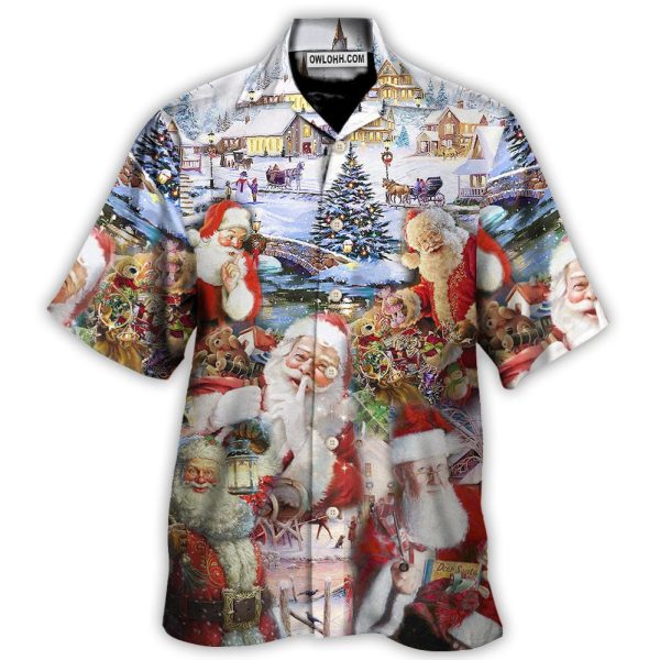 Christmas Santa I'm Just Here For The Ho's - Hawaiian Shirt Jezsport.com