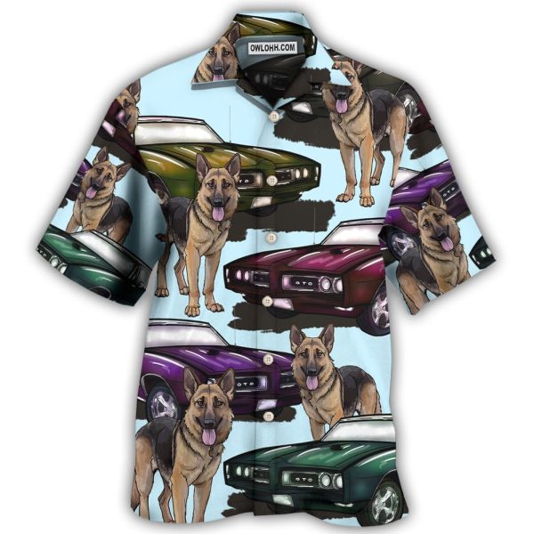 Car Muscle Car And Dog - Hawaiian Shirt Jezsport.com