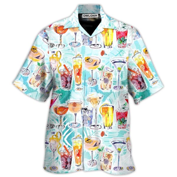 Wine Cocktail And Beach Tropical - Hawaiian Shirt Jezsport.com